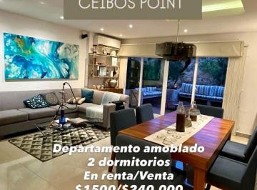 Departamento de 3 habitaciones, Guayaquil · 6935. Ceibos Point, Alquilo o Vendo Hermoso Departamento Amoblado 3 Dorm. $1500/$240.000.