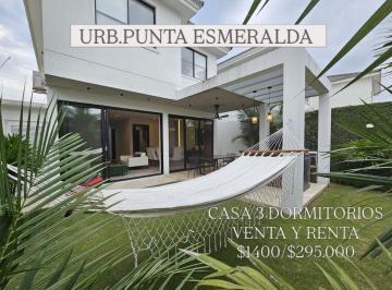 Casa de 3 habitaciones, Guayaquil · 6951. Urb. Punta Esmeralda - Via a a La Costa Vendo/alquilo Casa Nueva 3Dorm. $1400/$295