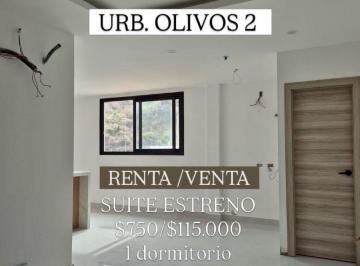 Suite de 1 habitación, Guayaquil · 6952. Urb. Olivos 2 - Ceibos, Vendo o Alquilo Suite Estreno 1 Dorm. $750/$115.000.