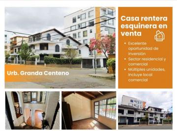 Casa de 12 habitaciones, Quito · En Venta Casa Rentera, Granda Centeno, Esquinera Frente Al Parque