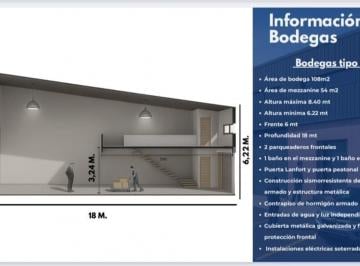 Bodega-Galpón · 162m² · 2 Estacionamientos · Bodegas de Venta Parkenor