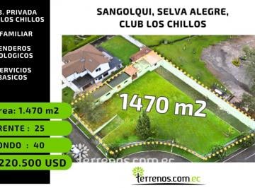 Terreno / Lote · 1470m² · Terreno de 1470 m² en El Club Los Chillos