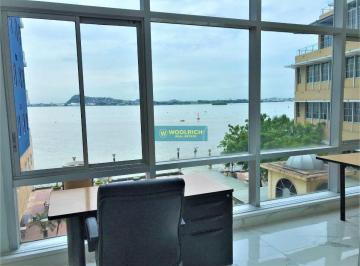 Oficina comercial , Guayaquil · Puerto Santa Ana, Alquilo Oficina Vista Al Rio, Parqueo, A/c y Cortinas, 150 m²