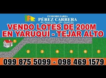 Terreno / Lote , Quito · Vendo Lindos Terrenos de 200 m en Yaruqui - Tejar Alto Sector Ilapaloma