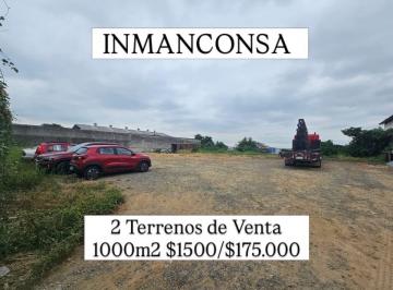 Terreno / Lote , Daule · 7070. Inmanconsa - Via a Daule, Vendo o Alquilo 2 Terrenos Disponibles $1500/$175.000
