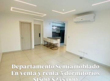Departamento de 3 habitaciones, Guayaquil · 7164livos Parc - Ceibos, Vendo o Alquilo Departamento Semiamoblado 3 Dorm. $1500/$235.000