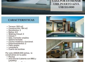 Casa de 3 habitaciones, Guayaquil · Casa Villa en Venta Puerto Azul, Guayaquil, por Estrenar