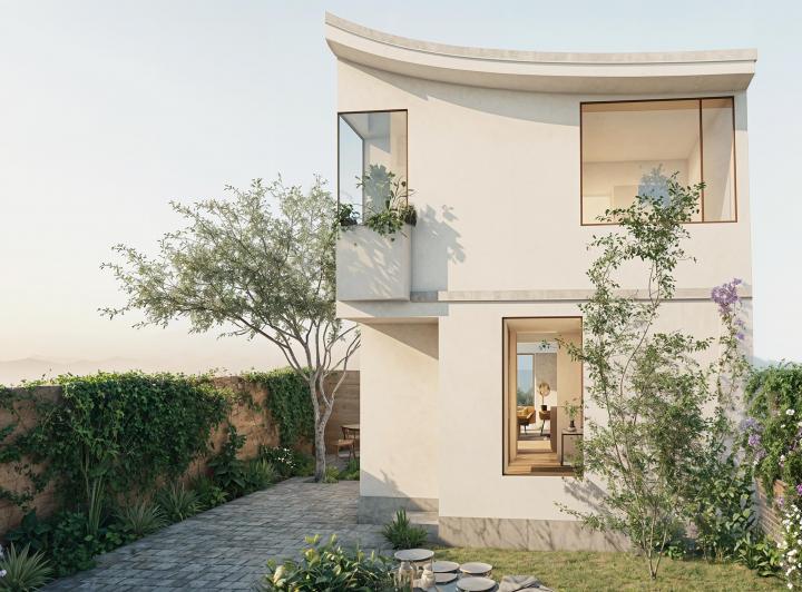Fachada Frontal · Habitāre | Casas en Venta - Puembo
