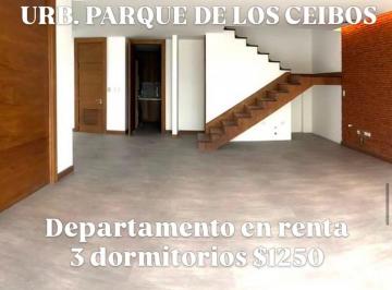 Departamento de 3 habitaciones, Guayaquil · 7198. Urb. Parques de Los Ceibos, Alquilo Precioso Loft 3 Dorm. $1250.
