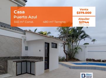 Casa de 5 habitaciones, Guayaquil · Casa en Venta o Alquiler – Puerto Azul 5 Dorm.