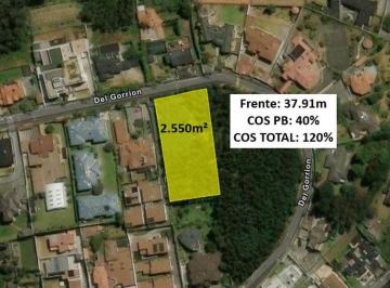Terreno / Lote , Quito · Terreno de 2.550 m² en Venta Dentro de La Urbanización Campo Alegre