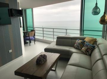 Departamento de 3 habitaciones, Guayaquil · Departamento Amoblado Frente Al Mar
