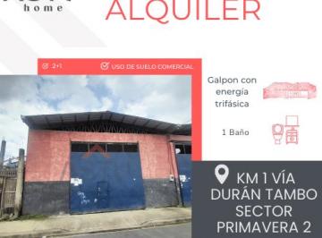 Bodega-Galpón , Durán · Se Alquila Galpón Sector Primavera 2