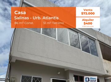 Casa de 4 habitaciones, Salinas · Casa en Venta / Alquiler Salinas Urbanizacion Atlantis - Via Punta Carnero
