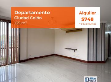 Departamento en Alquiler de 3 habitaciones Norte de Guayaquil · Departamento en Alquiler Ciudad Colón 3 Dorm. Sin Amoblar