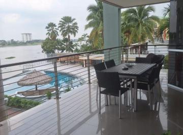 Departamento de 3 habitaciones, Guayaquil · Samborondón Km 4.5 Departamento Vista Al Río en Venta