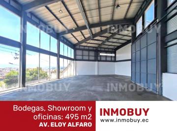 Bodega-Galpón , Quito · Rento Bodegas + Showroom 495 m² | Av Eloy Alfaro – Norte de Quito