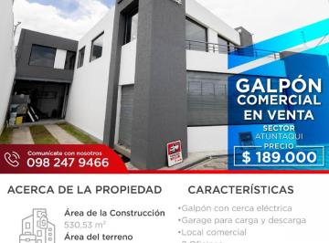 Bodega-Galpón , Antonio Ante · Venta de Galpon Comercial Sector Atuntaqui
