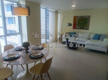 Departamento de 2 habitaciones, Guayaquil · Samborondon Km 5,5 - Rento Dpto Amob con 2 Hab, Estudio y Garajes en 3er Piso