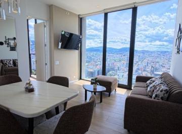 Departamento · 75m² · 2 Habitaciones · 1 Estacionamiento · Mv - Sector República del Salvador, en Renta Dpto Amoblado de Lujo 2d de 75 m² Dos Balcones de 6 m²