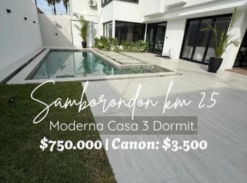 Casa de 3 habitaciones, Guayaquil · Samborondon Km 2.5 Moderna Casa en Venta
