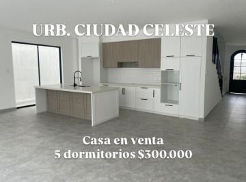 Casa de 5 habitaciones, Guayaquil · 7325. Urb. Ciudad Celeste - Samborondon Km9, Vendo Casa de Estreno 5 Dorm. $300.000.