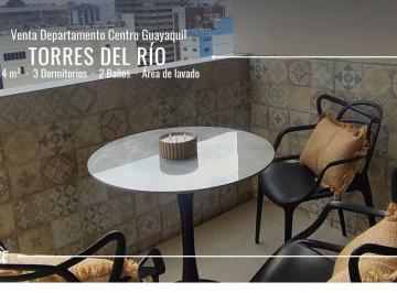 Departamento de 3 habitaciones, Guayaquil · Venta Departamento Amoblado en Torres del Río | Piso 17 | Vista Al Malecón | $155.000