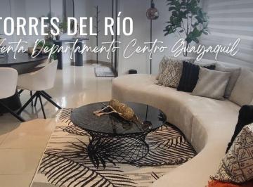 Departamento · 114m² · 3 Habitaciones · Departamento Amoblado en Venta en Torres del Río | Piso 17 | Vista Al Malecón | $155.000
