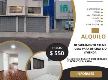 Departamento de 3 habitaciones, Quito · Jipijapa - Rento Departamento Planta Baja 3 Habitaciones 130 m²