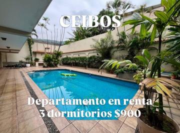Departamento de 3 habitaciones, Guayaquil · 7393. Ceibos, Alquilo Departamento 3 Dorm. $900.