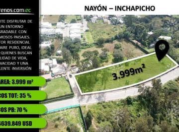 Terreno / Lote · 3999m² · Terreno de Venta en Nayón 3.999 m² Independiente
