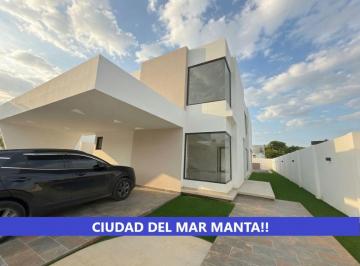 Casa de 4 habitaciones, Manta · Hermosa Casa de Venta en Ciudad del Mar – Manta! Piscina! a Estrenar!