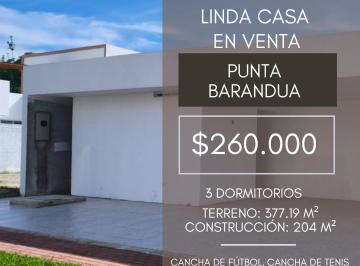Casa de 3 habitaciones, Santa Elena · Estrena Casa de 3 Dorm. en Venta en Punta Barandua a Pocos Pasos del Mar