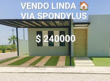 Casa · 250m² · 3 Habitaciones · 1 Estacionamiento · Casa en Venta, Ciudadela Blue Villas, Punta Blanca, Santa Elena.