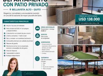 Departamento de 2 habitaciones, Quito · Departamento en Venta con Patio Privado en Bellavista Alto – Quito | 2 Dorm. Acabados Premium