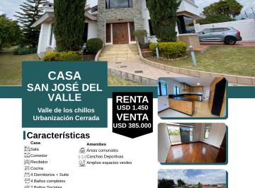 Casa de 4 habitaciones, Quito · Casa Independiente en Venta y Renta | San José del Valle | Urbanización Privada | 1.010 m² Terreno