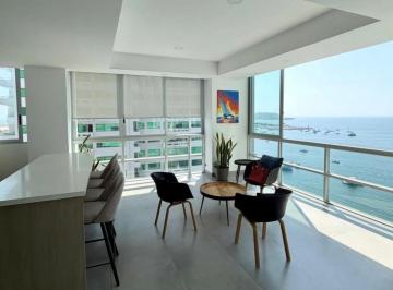 Departamento de 3 habitaciones, Salinas · En Alquiler Departamento Vista Al Mar en Salinas Full Amoblado