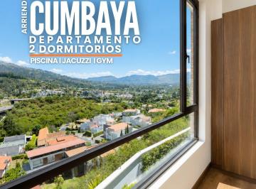 Departamento · 120m² · 2 Habitaciones · 2 Estacionamientos · Departamento en Renta Cumbayá | 2 Dorm. | Piscina y Gimnasio L Vista Panoramica