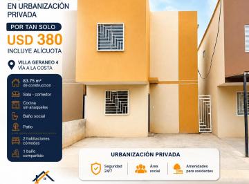 Casa de 2 habitaciones, Guayaquil · Casa de Estreno | en Urbanización Privada Vilka Geraneo 4 | por Tan Solo Usd 350 Más Alícuota