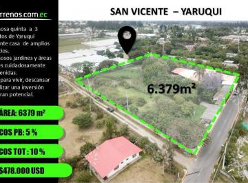 Terreno / Lote · 6379m² · Terreno en Yaruqui 6379 m² (Terreno Plano, Casa en Perfecto Estado)