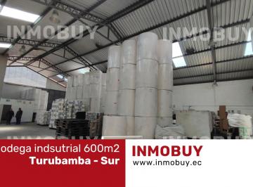 Bodega-Galpón , Quito · Rento Bodega Industrial Mediano Impacto de 600 m² en Turubamba Sur – Quito