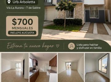 Casa de 3 habitaciones, Guayaquil · Casa de Estreno en Arboletta – 3 Dorm. | $700 Incluye Alícuota