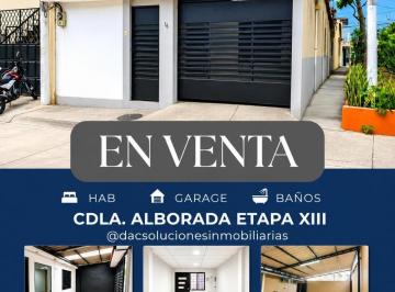 Casa de 3 habitaciones, Guayaquil · En Venta | Casa Esquinera de Una Planta Junto a Parque | Alborada XIII Etapa