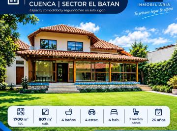 Casa de 4 habitaciones, Cuenca · En Venta | Casa y Terreno con 1.700 m² | Sector El Batán - Cuenca | Alta Plusvalía Al Mejor Precio