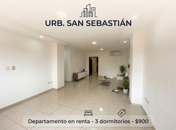 Departamento de 3 habitaciones, Guayaquil · 7710. Urb. San Sebastian - Salitre, Departamento en Renta 3 Dorm. $900.