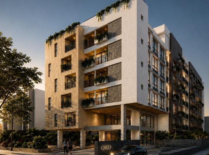 Proyecto vertical , Quito · Oiko - Departamentos de 1, 2 y 3 Dorm. en Quito Tenis