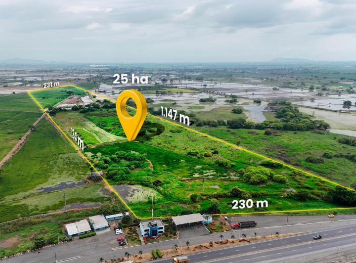 Proyecto horizontal , Yaguachi · Macrolote de 258.700 m² en Venta – Km 14 Vía Durán - Yaguachi