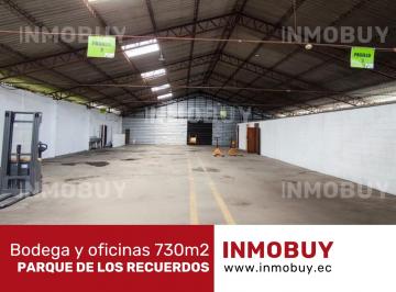 Bodega-Galpón , Quito · Arriendo Bodega y Oficinas 850 M²– Sector Parque de Los Recuerdos