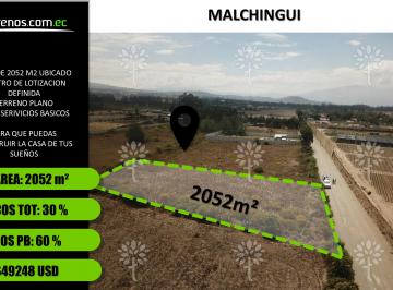 Terreno / Lote , Pedro Moncayo · Venta de Lote de Terreno en Malchingui 2025 m² Dentro de Lotizacion