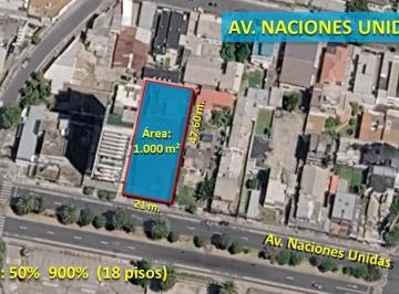 Terreno / Lote · 1000m² · Venta Terreno Para Constructoras 1.000 m² 50% 900% Hasta 18 Pisos, Av Nn. Uu.